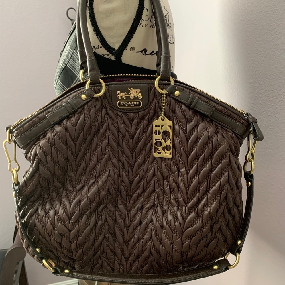 Coach Madison quilted chevron anniversary edition
